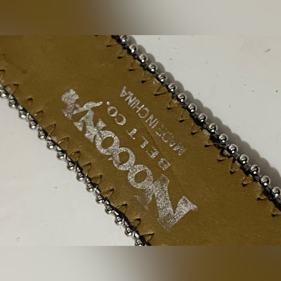 Nocona | Pink and Black Lace with Rhinestone Buckle Belt - Picture 8 of 9